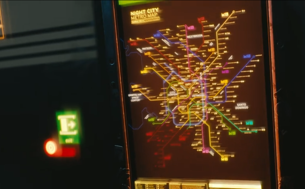 夜之城地铁图