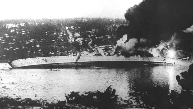 German cruiser Blücher sinking.jpg