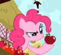 Pinkie Pie eating an apple S1E20.gif