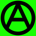 Anarchy-symbol (Green Background).svg