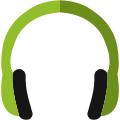 Green Headphone icon.svg