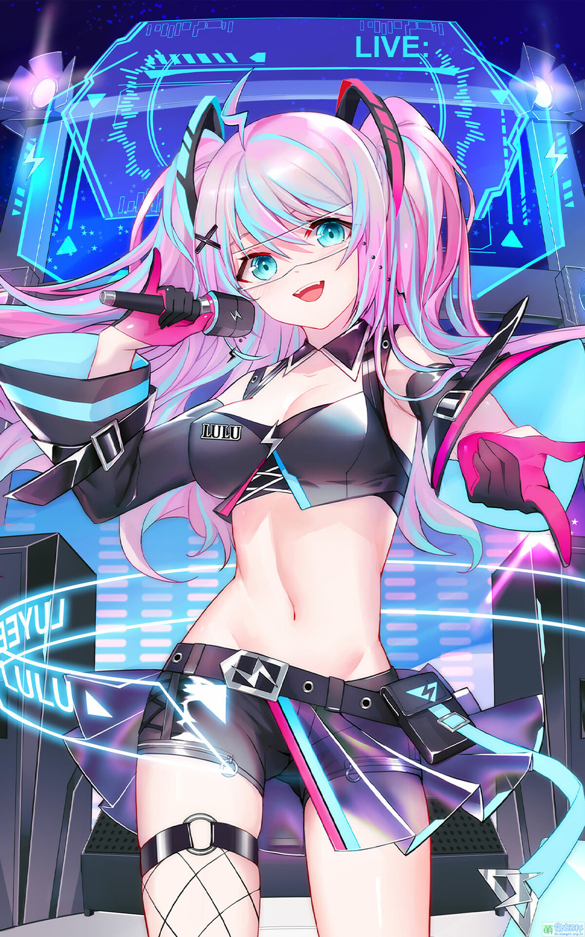 Made a OC in gacha nebula I think she came out pretty good : r