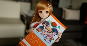 Mirai and her map.png