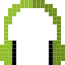 Green Headphone icon ( Pixel Art Style ).svg