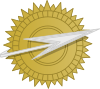 Spaceship and Sun emblem.svg