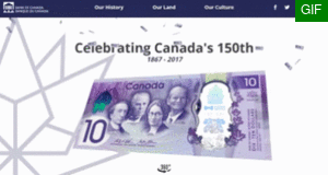 加拿大建国150年钞票彩蛋.gif