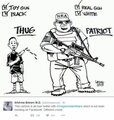 白人+枪=爱国者；12岁黑人+玩具枪=被警察击毙的暴徒.jpg