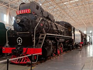 静态保存中国铁道博物馆东郊馆的建设型蒸汽机车